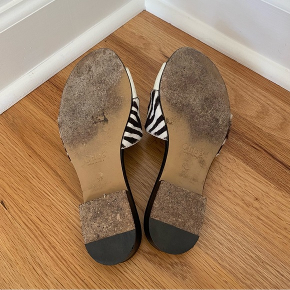 Cholé C PONY-STYLE CALFSKIN MULES - Picture 3 of 5